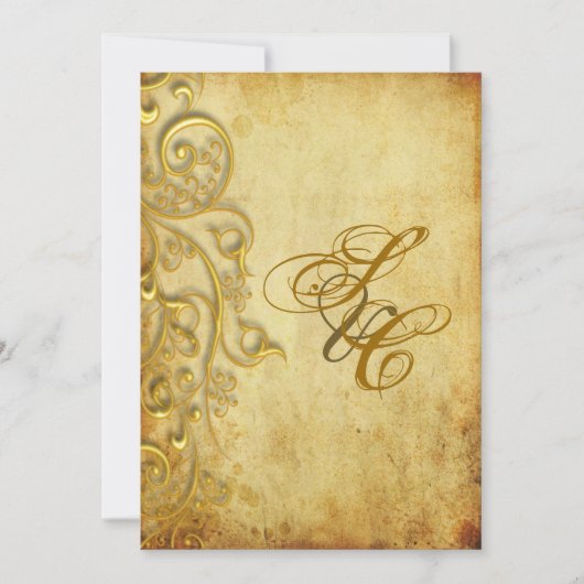 PixDezines FAUX GOLD FILIGREE Kaart (Voorkant)