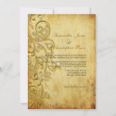 PixDezines  FAUX GOLD FILIGREE Kaart (Achterkant)