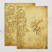 PixDezines FAUX GOLD FILIGREE Kaart (Voorkant / Achterkant)