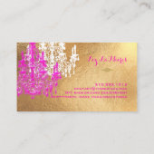 PixDezines Faux Gold Foil chandelier/DIY Color Visitekaartje (Achterkant)