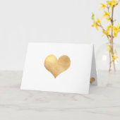 PixDezines Faux Gold Heart/DIY-bericht Kaart (Gele Bloem)