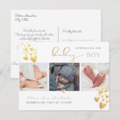 PixDezines Faux Gold Hearts Briefkaart (Voorkant / Achterkant)