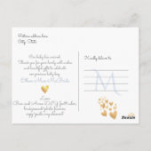 PixDezines Faux Gold Hearts Briefkaart (Achterkant)