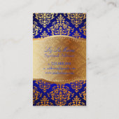 PixDezines faux gold Josephine Damask/DIY kleur Visitekaartje (Achterkant)