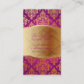 PixDezines faux gold Josephine Damask/DIY kleur Visitekaartje (Achterkant)