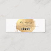 PixDezines Faux Gold Koffiedatum Kaarten Mini Visitekaartje (Achterkant)