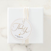 PixDezines Faux Gold Luxe Calligrafie Hartelijk da Bedankjes Labels (In situ)