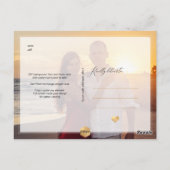 PixDezines Faux Gold/Marble/Save onze datum Briefkaart (Achterkant)