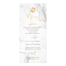 PixDezines Faux Gold Menu op Marble Fancy Script