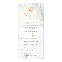 PixDezines Faux Gold Menu op Marble Fancy Script