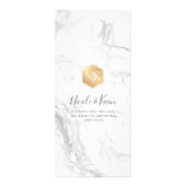 PixDezines Faux Gold Menu op Marble Fancy Script (Achterkant)