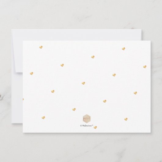 PixDezines Faux Gold Modern Brush Script Save The Date (Achterkant)