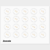 PixDezines Faux Gold Monogram + Ampersand Ronde Sticker (Vel)