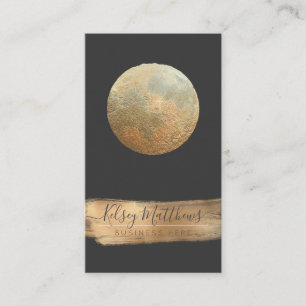 PixDezines Faux Gold Moon Visitekaartje