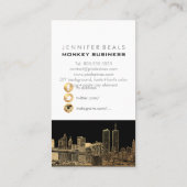 PixDezines Faux Gold NYC Skyline/DIY background Visitekaartje (Achterkant)
