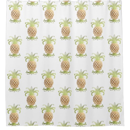 PixDezines Faux Gold Pineapples/DIY achtergrond Douchegordijn (Voorkant)
