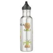 PixDezines Faux Gold Pineapples/DIY achtergrond Waterfles (Rechts)