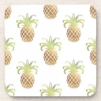 PixDezines Faux Gold Pineapples/DIY background Drankjes Onderzetter