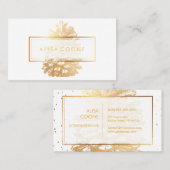 PixDezines FAUX GOLD PINECONES/DIY achtergrond Visitekaartje (Voorkant / Achterkant)