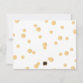 PixDezines Faux Gold Polka Dots Sla de datum op Save The Date (Achterkant)