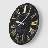 PixDezines Faux GOLD ROMAN NUMEROS Grote Klok (Hoek)