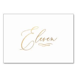 PixDezines Faux Gold Romantische Kalligrafie Elf Kaart