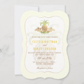 PixDezines Faux Gold Royal Hawaiian Pineapple Kaart (Achterkant)