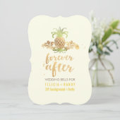 PixDezines Faux Gold Royal Hawaiian Pineapple Kaart (Staand voorkant)
