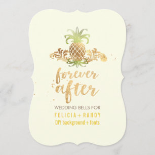 PixDezines Faux Gold Royal Hawaiian Pineapple Kaart