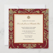 PixDezines faux gold/Silver Damask Kaart (Achterkant)