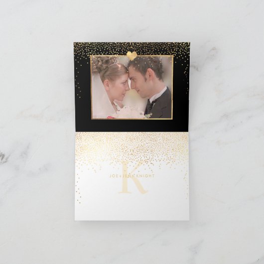 PixDezines Faux Gold Speckles/Bedankt Bedankkaart (Binnen)