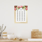 PixDezines Faux Gold Spects/Rozen/Zitkuur Poster (Keuken)