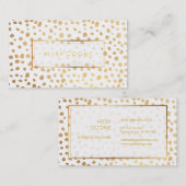 PixDezines faux gold sprinkles Visitekaartje (Voorkant / Achterkant)