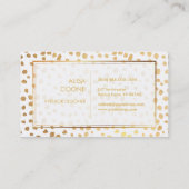 PixDezines faux gold sprinkles Visitekaartje (Achterkant)