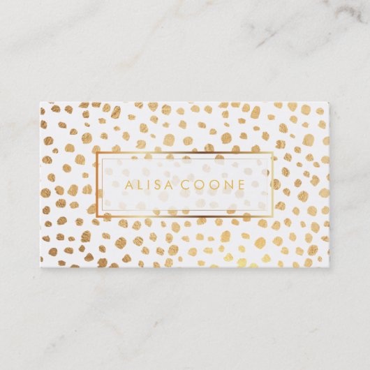 PixDezines faux gold sprinkles Visitekaartje (Voorkant)