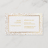 PixDezines faux gold sprinkles Visitekaartje (Achterkant)