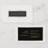 PixDezines faux gold sprinkles Visitekaartje (Voorkant / Achterkant)