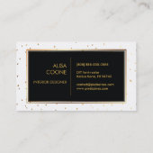 PixDezines faux gold sprinkles Visitekaartje (Achterkant)