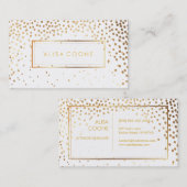 PixDezines faux gold sprinkles Visitekaartje (Voorkant / Achterkant)