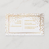 PixDezines faux gold sprinkles Visitekaartje (Achterkant)