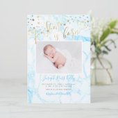 PixDezines Faux Gold Stars, A Star is Born Kaart (Staand voorkant)