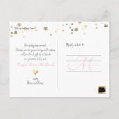 PixDezines Faux Gold Stars/Birth Announce Aankondigingskaart (Achterkant)