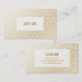 PixDezines faux gold stippen Visitekaartje (Voorkant / Achterkant)