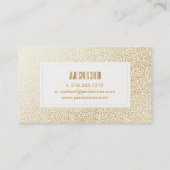 PixDezines faux gold stippen Visitekaartje (Achterkant)