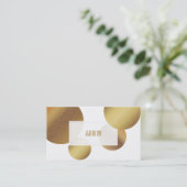 PixDezines faux gold stippen Visitekaartje (Staand voorkant)