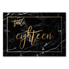 PixDezines Faux Gold/Table No1-18/Black Marble Kaart