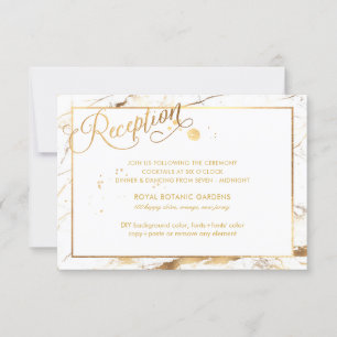 PixDezines Faux Gold Veins Marble Reception