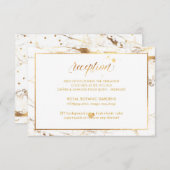 PixDezines Faux Gold Veins Marble Reception (Voorkant / Achterkant)