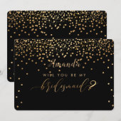 PixDezines Faux Gold wordt u... bruidsmeisje Kaart (Voorkant / Achterkant)