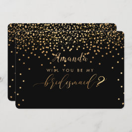 PixDezines Faux Gold wordt u... bruidsmeisje Kaart